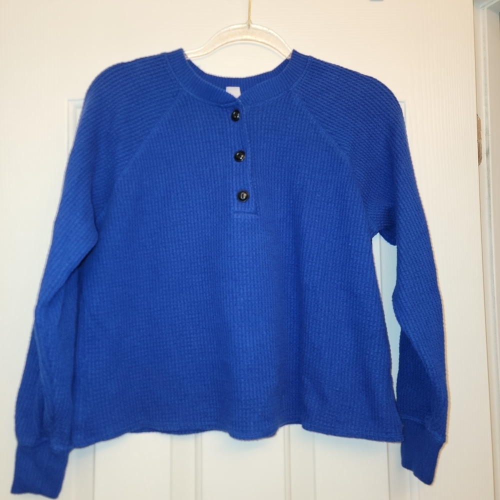 Old Navy Women's Royal Blue Buttoned Sweater